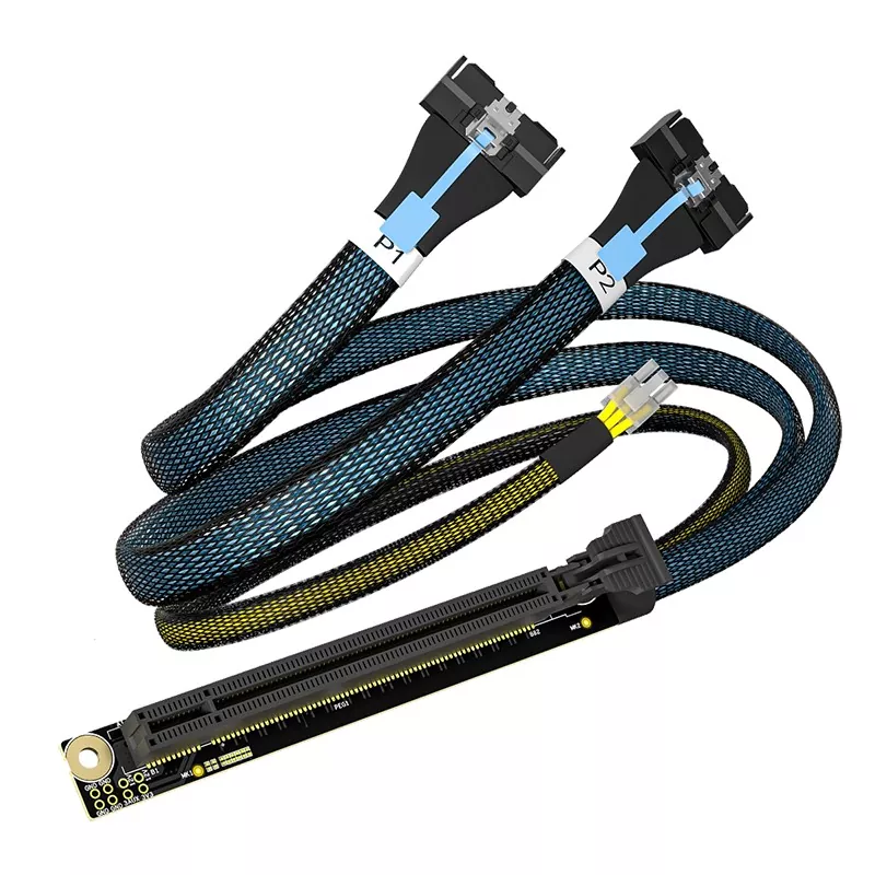 PCIe X16 til 2MCIO 8X-kabel